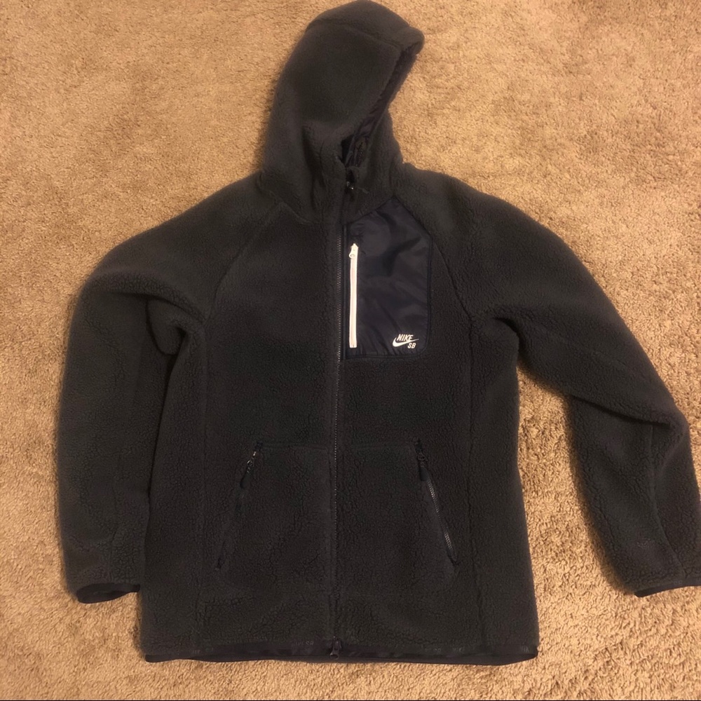 Nike SB Sherpa Fleece Hoodie Navy Blue